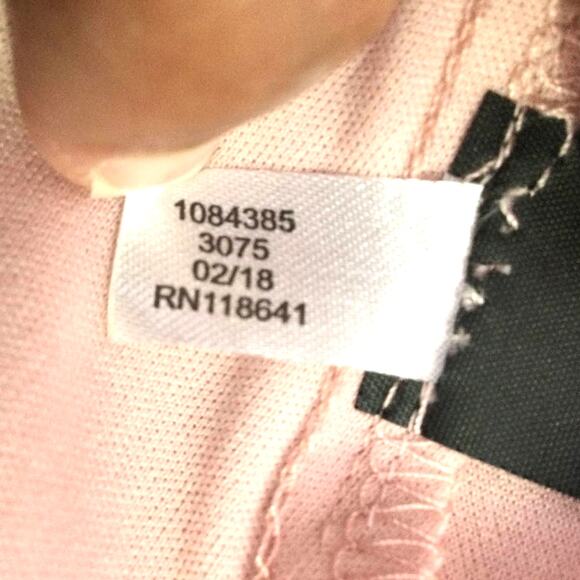 Lane Bryant Women's Romantic Feminine Lace Flounce Sleeve Pink Dress Size 14P - Picture 9 of 14